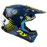 Fly Racing 2025 Formula CP Slice Helmet Navy Hi-Viz White