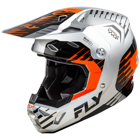 Fly Racing 2025 Formula CP Slice Helmet Grey Orange Black