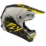 Fly Racing 2025 Formula CP Manic Helmet Matte Grey Black Yellow