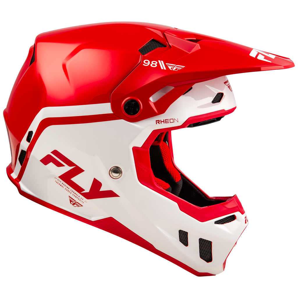 Fly Racing 2025 Formula CC Objective Helmet Red White – AT Motocross