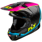 Fly Racing 2025 Formula CC Underglow Helmet Black Pink Blue