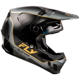Fly Racing 2025 Formula CC Underglow Helmet Black Grey Gold