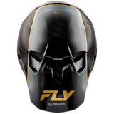 Fly Racing 2025 Formula CC Underglow Helmet Black Grey Gold