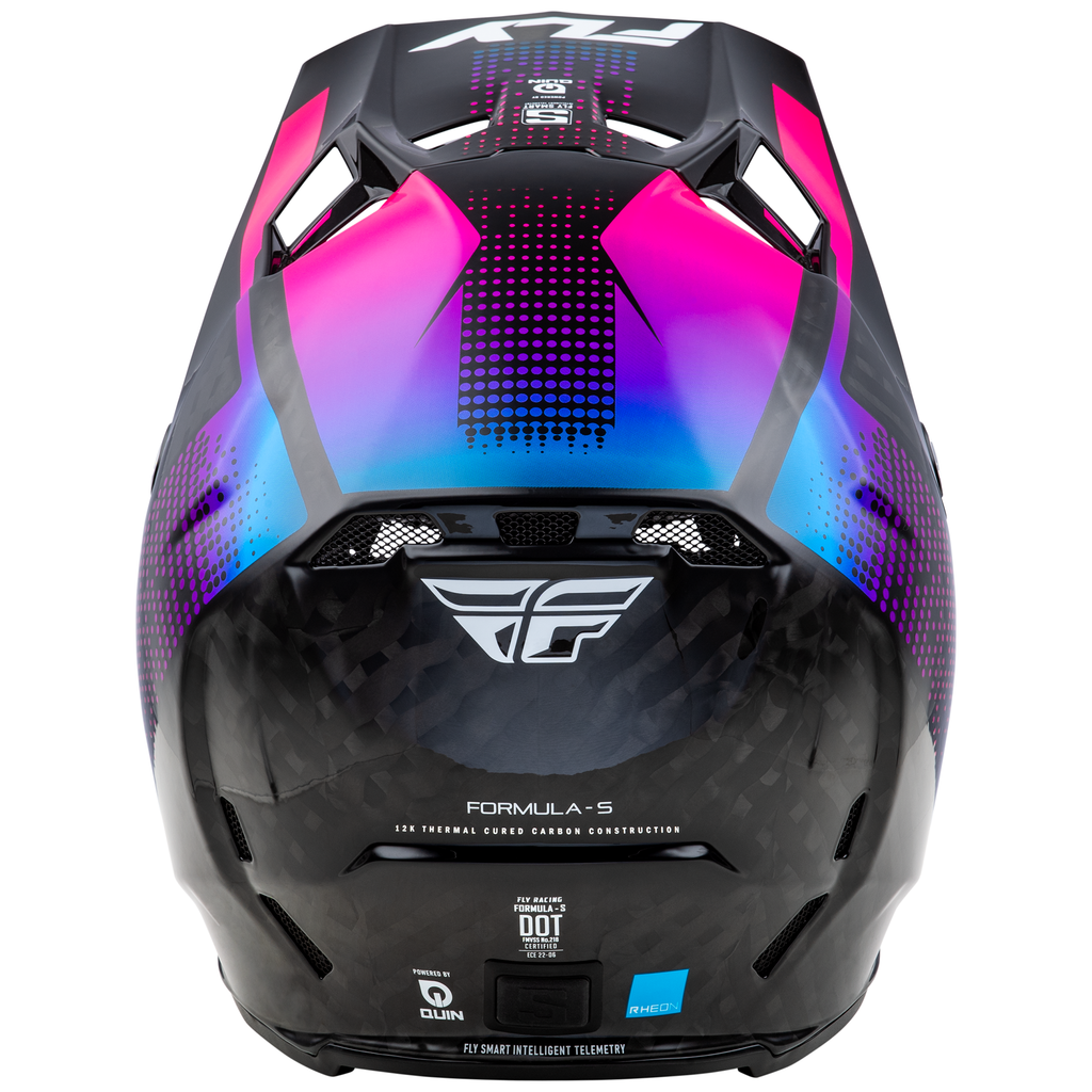 Fly Racing 2025 Formula S Carbon Protocol Helmet Black Carbon Blue Pin ...