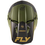 Fly Racing 2025 Kinetic Rally Helmet Matt Moss Grey Khaki Off White