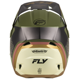 Fly Racing 2025 Kinetic Rally Helmet Matt Moss Grey Khaki Off White