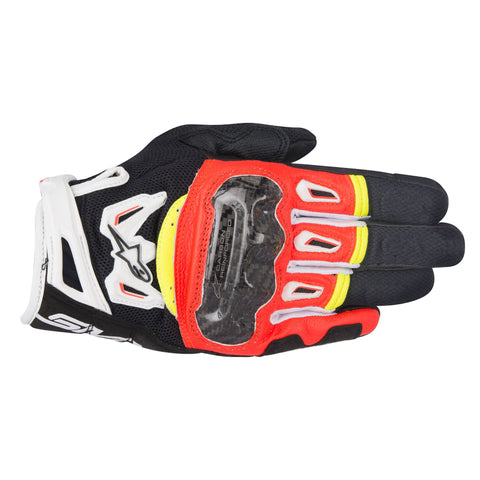 Alpinestars SMX-2 Air Carbon v2 Gloves Black Red White & Yellow