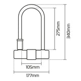 Oxford Magnum Duo U-lock (177x340mm) with Bracket