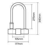 Oxford Magnum Duo U-lock (177x340mm) with Bracket & Cable