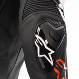 Alpinestars Missile V2 Ward 1 Pc Leather Suit Black White Red Fluo