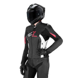 Alpinestars Stella Gp Plus V4 Leather Jacket Black White Diva Pink