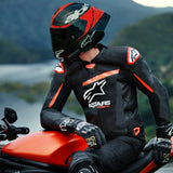 Alpinestars Gp Plus V4 Airflow Leather Jacket Black Red Fluo White