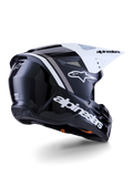 Alpinestars Helmet SM3 Radium Helmet Black White Gray Gloss