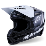 Alpinestars Helmet SM3 Radium Helmet Black White Gray Gloss