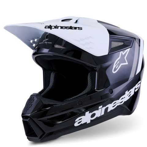Alpinestars Helmet SM3 Radium Helmet Black White Gray Gloss