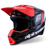 Alpinestars Helmet SM3 Radium Helmet Black Red Fluo White Gloss