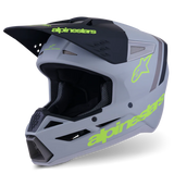 Alpinestars Helmet SM3 Radium Helmet Gray Black Yellow Matt