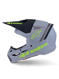 Alpinestars Helmet SM3 Radium Helmet Gray Black Yellow Matt
