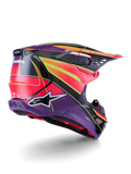 Alpinestars Helmet Supertech SM10 Era Helmet - Pink Violet Yellow Fluo Gloss