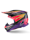 Alpinestars Helmet Supertech SM10 Era Helmet - Pink Violet Yellow Fluo Gloss