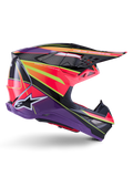 Alpinestars Helmet Supertech SM10 Era Helmet - Pink Violet Yellow Fluo Gloss
