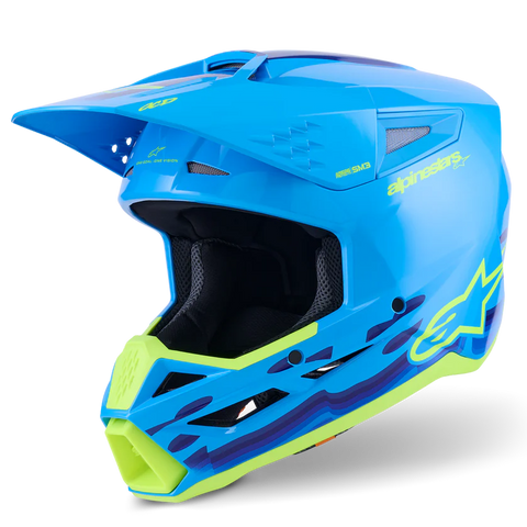 Alpinestars Helmet SM3 Force Helmet Cyan Gloss