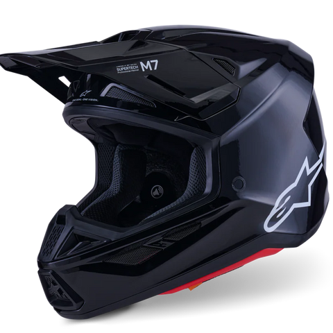 Alpinestars Helmet Supertech S-M7 Solid Helmet - Black Gloss