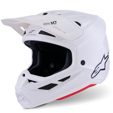 Alpinestars Helmet Supertech S-M7 Solid Helmet - White Gloss