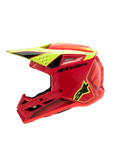 Alpinestars Youth SM3 Fray Red Yellow Black Gloss Helmet