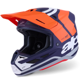 Alpinestars Helmet Supertech S-M7 Core Helmet ECE06  - Orange Blue Matt