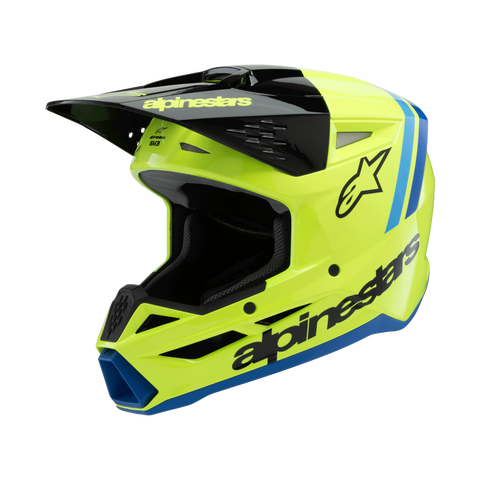 Alpinestars Youth SM3 Radium Yellow Black Blue Helmet