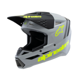 Alpinestars Youth SM3 Radium Grey Black Yellow Matte Helmet