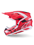Alpinestars Helmet Supertech S-M7 Deed Helmet - Red Black White Gloss