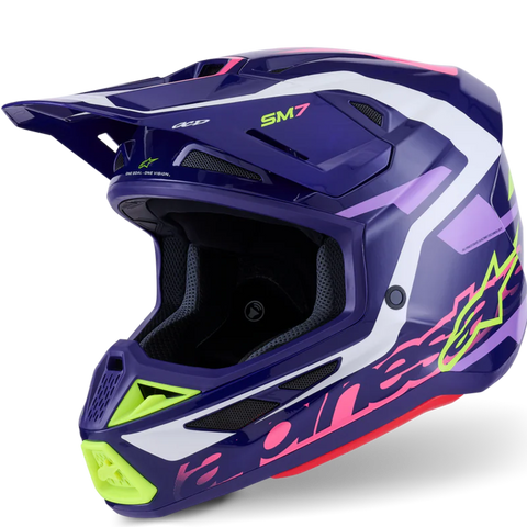 Alpinestars Helmet Supertech S-M7 Deed Helmet - Purple Pink Gloss