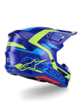 Alpinestars Helmet Supertech S-M7 Deed Helmet - Blue Yellow Fluo Gloss