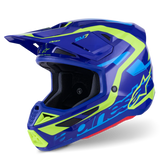 Alpinestars Helmet Supertech S-M7 Deed Helmet - Blue Yellow Fluo Gloss