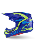 Alpinestars Helmet Supertech S-M7 Deed Helmet - Blue Yellow Fluo Gloss