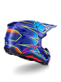 Alpinestars Helmet Supertech S-M7 Cast Helmet - Blue Pink Yellow Fluo Gloss