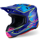 Alpinestars Helmet Supertech S-M7 Cast Helmet - Blue Pink Yellow Fluo Gloss