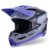 Alpinestars Helmet SM3 Jettson Gray Purple Black Gloss