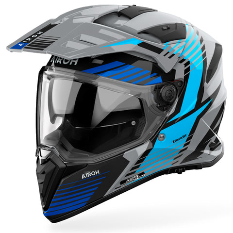 Airoh Bandit Spicy Blue Gloss Adventure Helmet