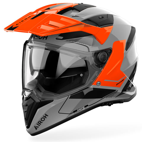 Airoh Bandit Tune Orange Gloss Adventure Helmet