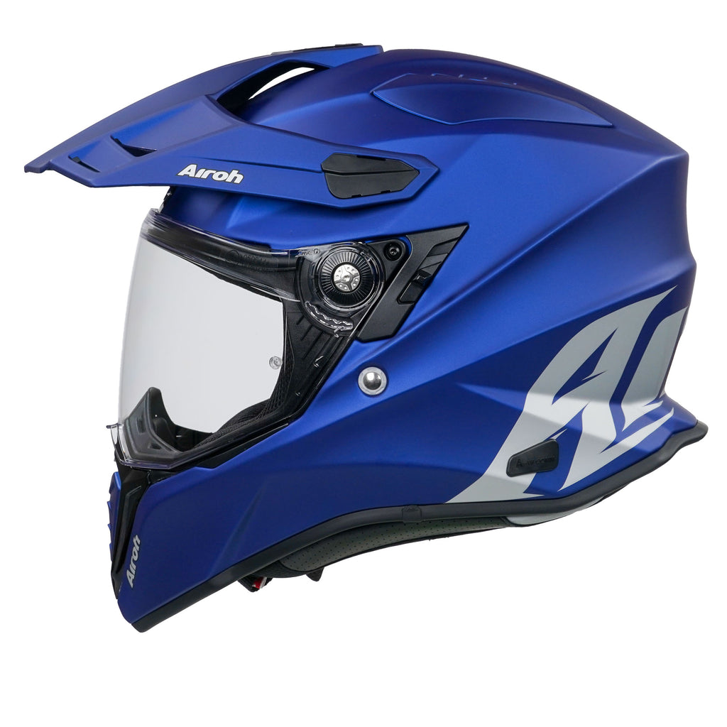 Airoh Commander Blue Matt Adventure Helmet – AT Motocross