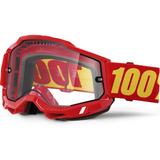 100% Accuri 2 MTB Goggle Clear Lens - Red