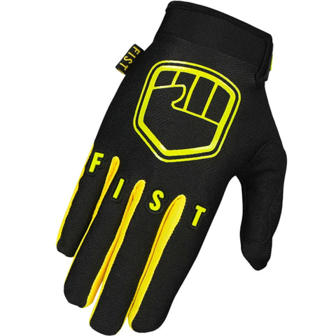 Fist Strapped Stocker Fluro Yellow Gloves