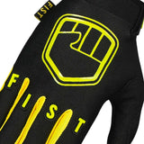 Fist Strapped Stocker Fluro Yellow Gloves
