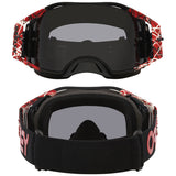 Oakley Airbrake Goggles Eddie Red Dark Grey Lens