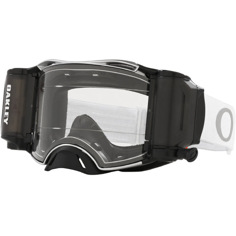 Oakley Airbrake MX Roll Off Goggles Tuff Blocks White Clear Lens