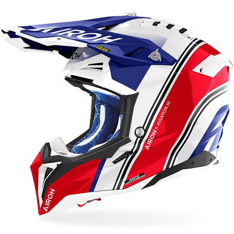 Airoh Aviator 3 Hima Red Gloss MX Helmet
