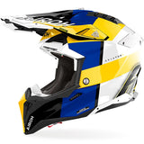 Airoh Aviator 3 Monarch Blue Yellow Gloss MX Helmet